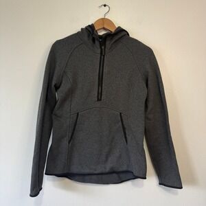 Lululemon Womens Fleece & Thank You Pullover Size 8 Heathered Black